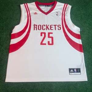 Adidas Houston Rockets Chandler Parsons #25 Jersey Mens L White Red